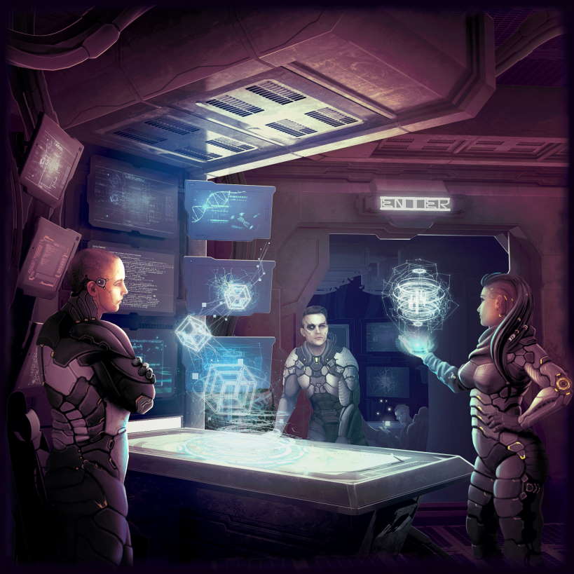 cyborgs having a meeting
